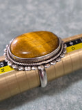 Silver Tiger Eye Ring