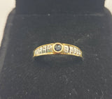 9ct Yellow Gold Sapphire and Diamond Ring