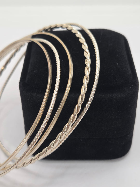 Silver Bangles - 5