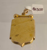 15ct Yellow Gold Ruby and Diamond Locket Vintage