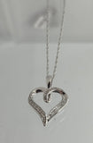 9ct White Gold and Diamond Pendant and Necklace