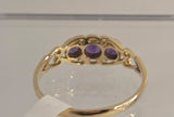 9ct Yellow Gold Amethyst Ring