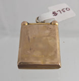 9ct Yellow Gold Locket with Red Stone