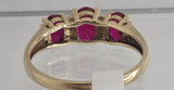 9ct Yellow Gold Simulated Ruby Ring