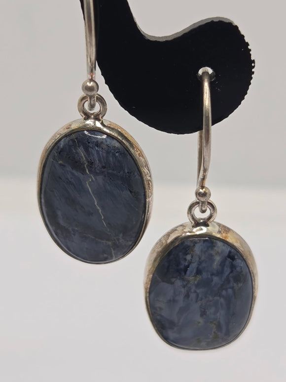 Silver Earrings Nambia Pietersite