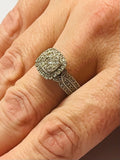 10ct White Gold and Diamond Ring