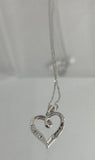 9ct White Gold and Diamond Pendant and Necklace