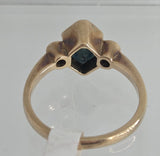 9ct Yellow Gold Party Sapphire and Diamond Ring