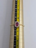9ct Yellow Gold Created Ruby Ring