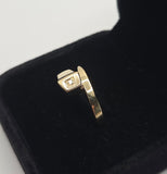 9ct Yellow Gold Diamond Horse Shoe Nail Ring