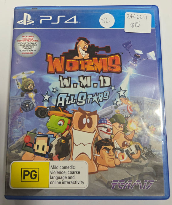 PS4 Game Worms W.M.D All Stars
