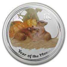 Coin Perth Mint 2008 Year of the Mouse 1/2 oz 50 Cent