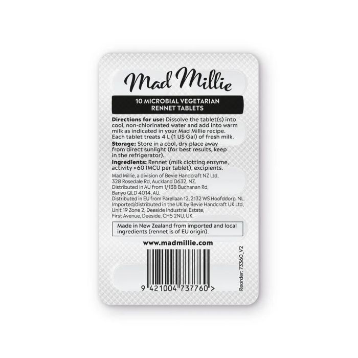Mad Millie Microbial Vegetarian Rennet Tablets (10)