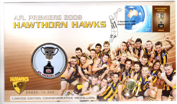 PNC 2008 AFL Premiers Hawthorn Hawks Medallion