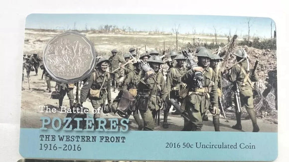 2016 The Battle of Pozieres The Western Front 1916-2016 50 Cent