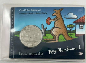 2008 Reg Mombassa Frosted Uncirculated One Dollar Kangaroo Coin