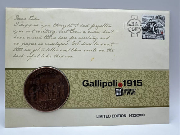 PNC 2015 Centenary of WW1 Gallipoli 1915 Medal