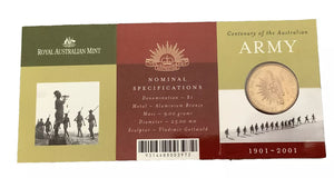 2001 Centenary of the Australian Army 'C' Mintmark One dollar