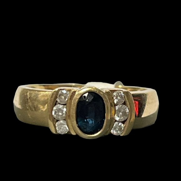 9ct Gold  Sapphire and Diamond Ring