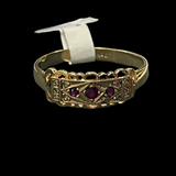 9ct Gold Natural Ruby and Diamond Ring