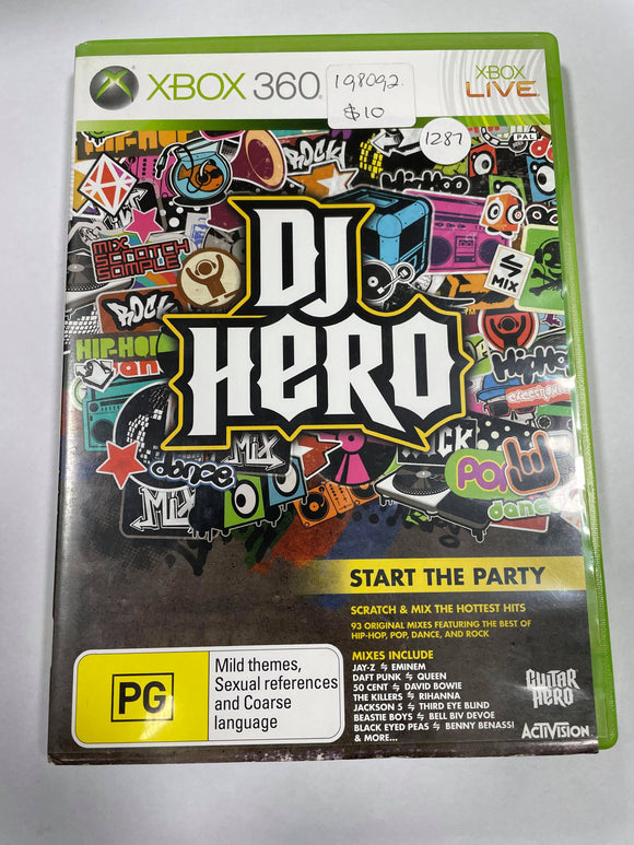 Dj Hero Xbox 360 Game