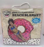 Giant-Sized Pink Donut Beach Blanket