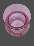 Pink Etched Glass Vase