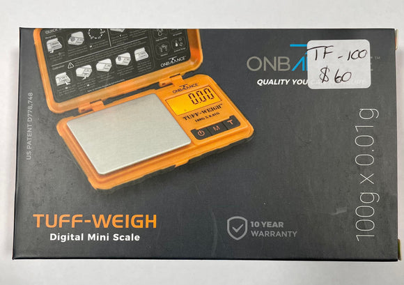 Digital Scales Tuff Weigh On Balance 100g x  0.01g Orange