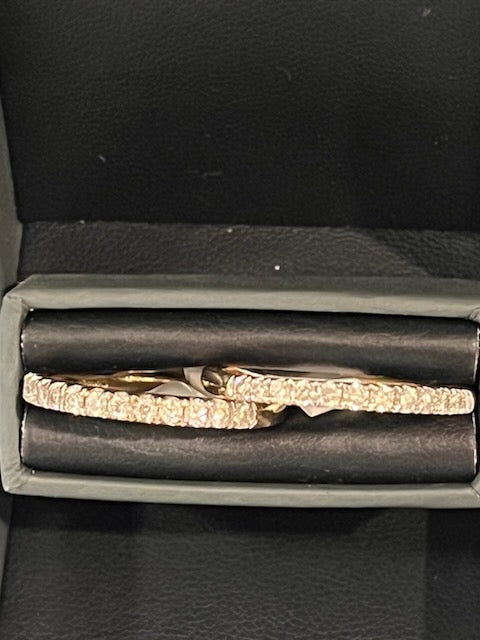9ct Gold Diamond Wedding and Eternity Ring Set