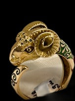 18ct Gold Rams Head Ring