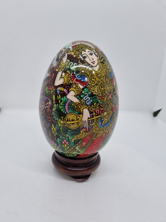 Egg Shaped Statue with oriental scene
