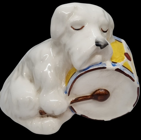 Beswick Dog Asleep On Drum Figurine 812