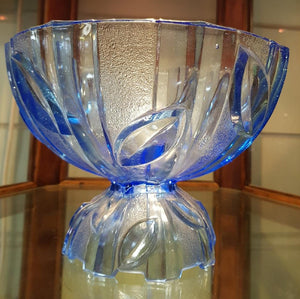 Blue Glass Footed Bowl - Wonderful Piece